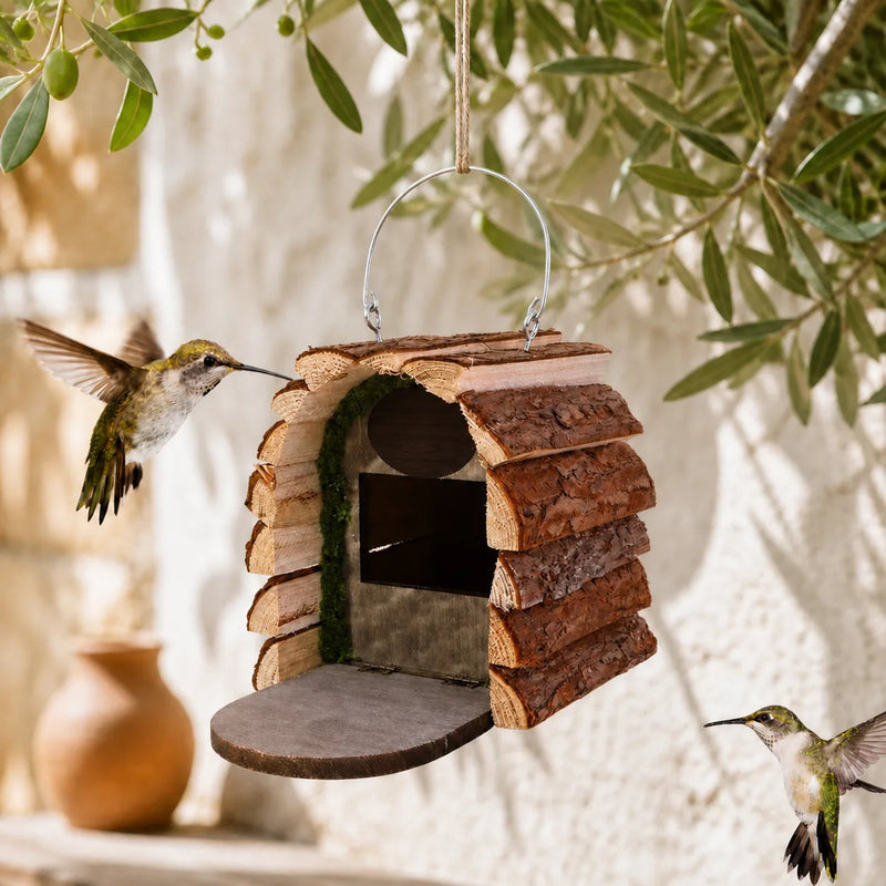 Vogelfutterhaus Bogen Rinde