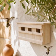 Nistkasten mit 3 Kammern aus Holz weiß