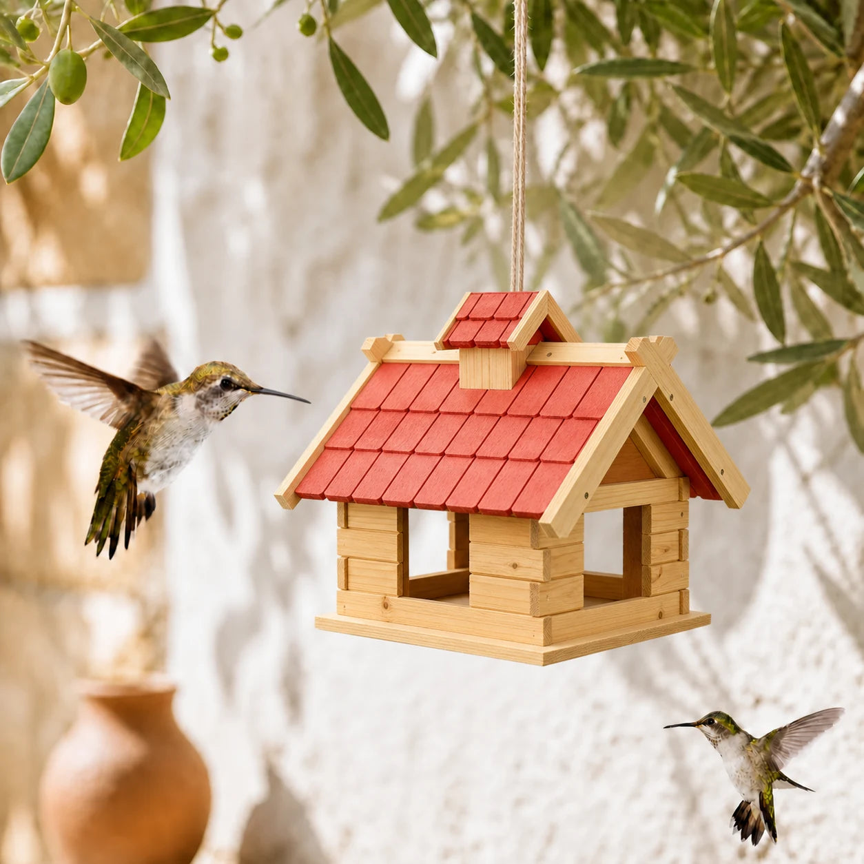 Vogelfutterhaus Chalet XXL aus Holz