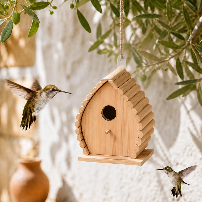 Nistkasten aus Holz geflammt