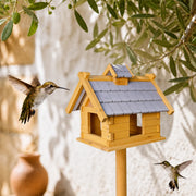 Nistkasten aus Holz grau für Vögel