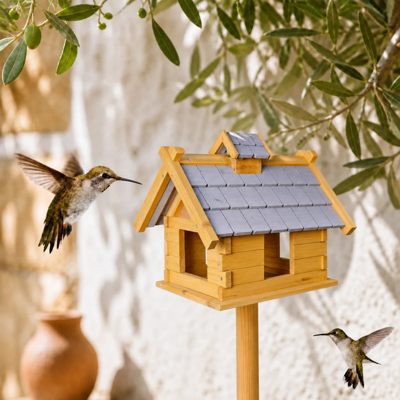 Nistkasten aus Holz grau für Vögel