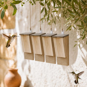 Set aus 4 Fledermauskästen 22 × 12 × 34 cm