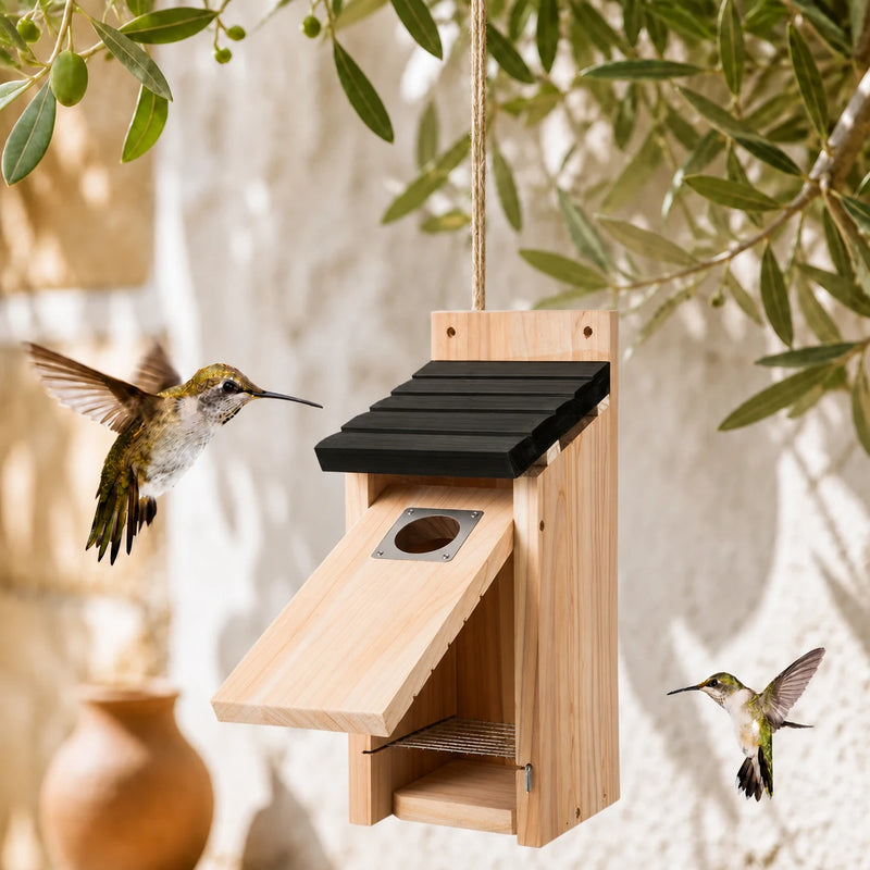 Hängenistkasten aus Holz schwarz
