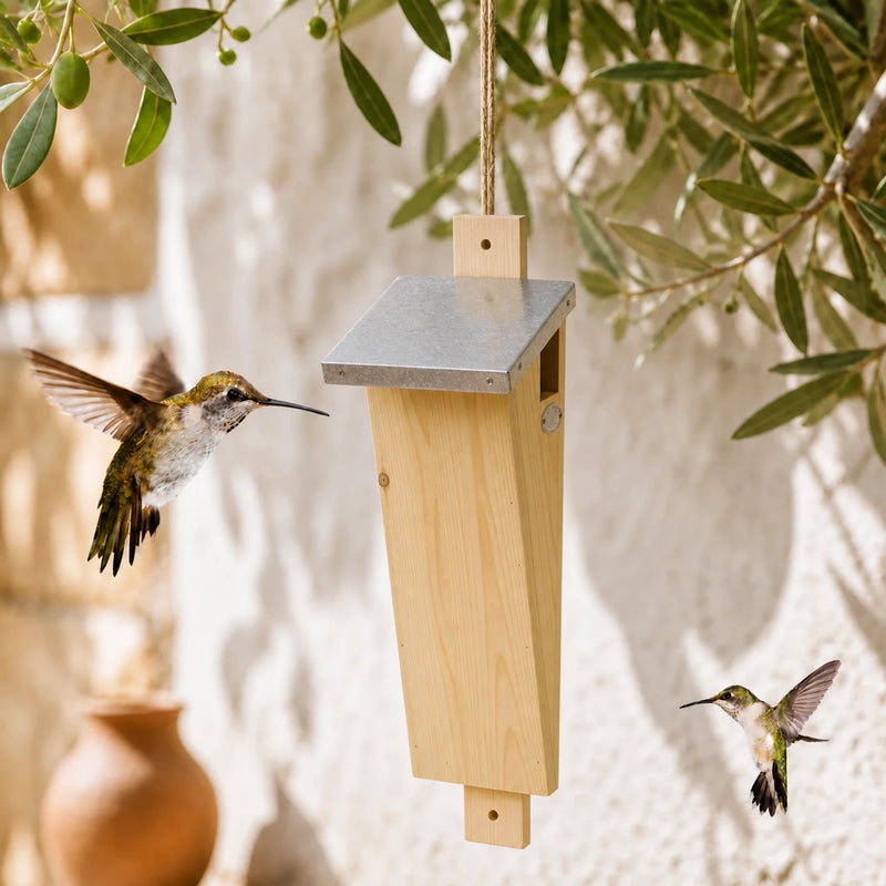 Nistkasten aus Holz anthrazit