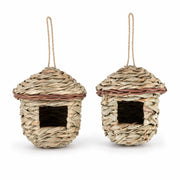 Set aus 2 Nistkästen hängend aus Rattan beige — Foto 2