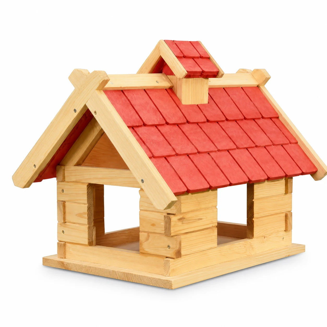 Vogelfutterhaus Chalet XXL aus Holz — Foto 2