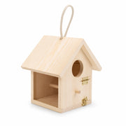 Nistkasten Beobachtungskasten aus Holz beige, Maße 14,7 × 13 × 15,8 cm — Foto 2