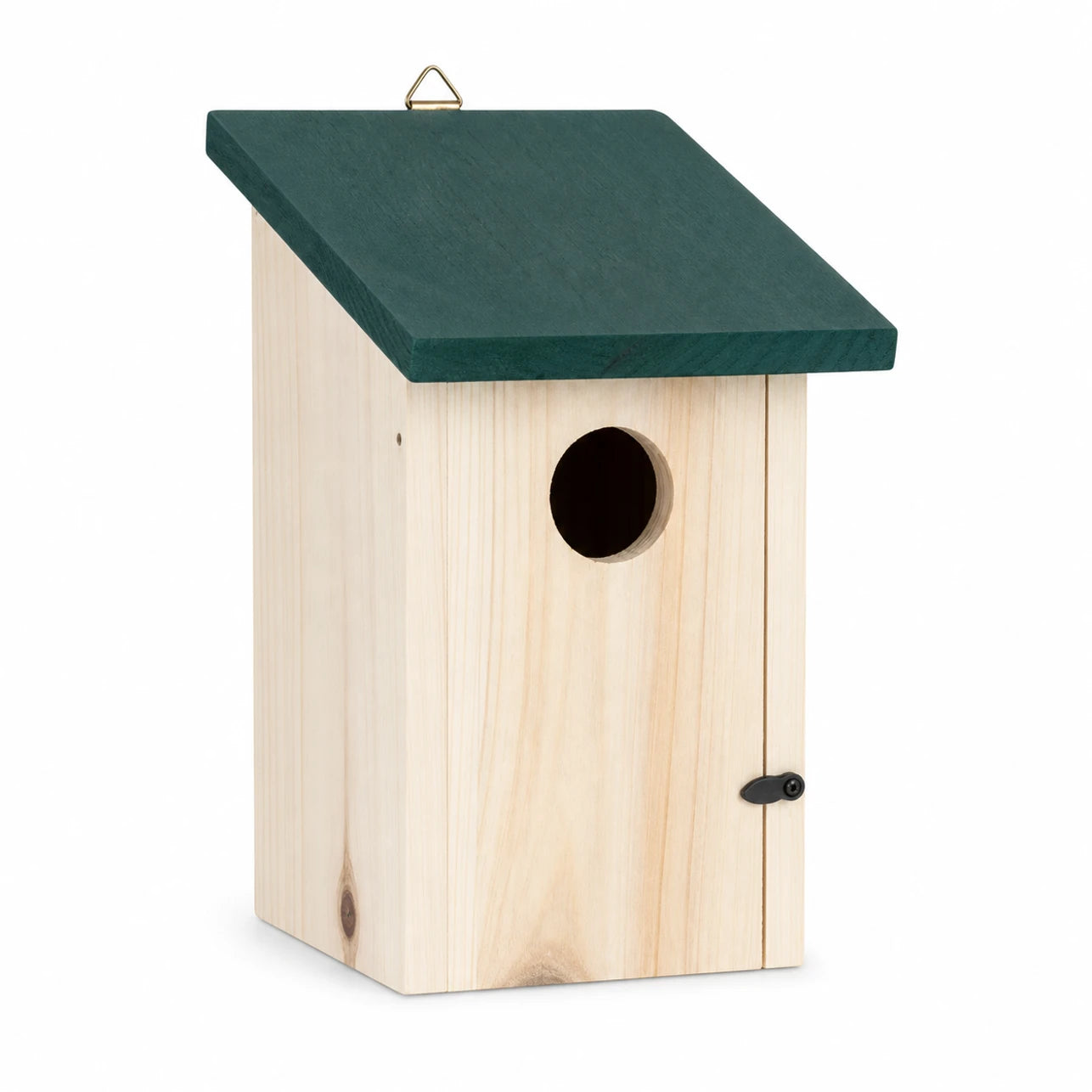 Nistkasten aus Tanne mit grünem Dach, Maße 22 × 14 × 15 cm — Foto 2