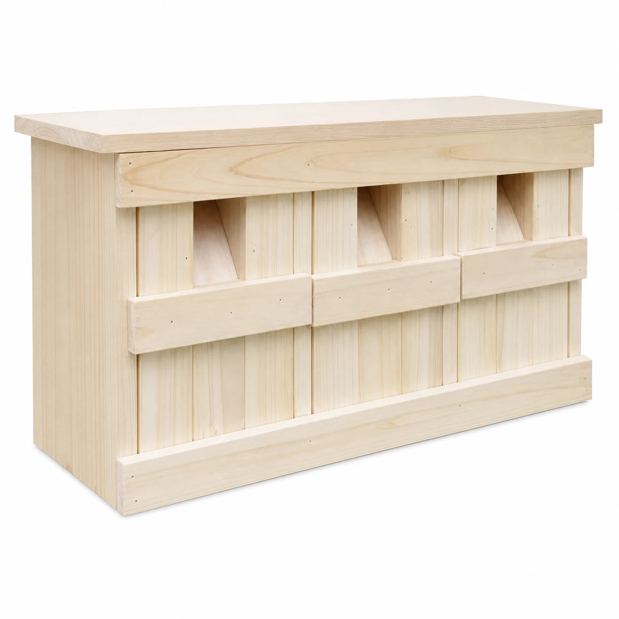 Nistkasten mit 3 Kammern aus Holz natürlich — Foto 2