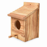 Hängenistkasten aus Holz mit Dach mit Lamellen — Foto 2