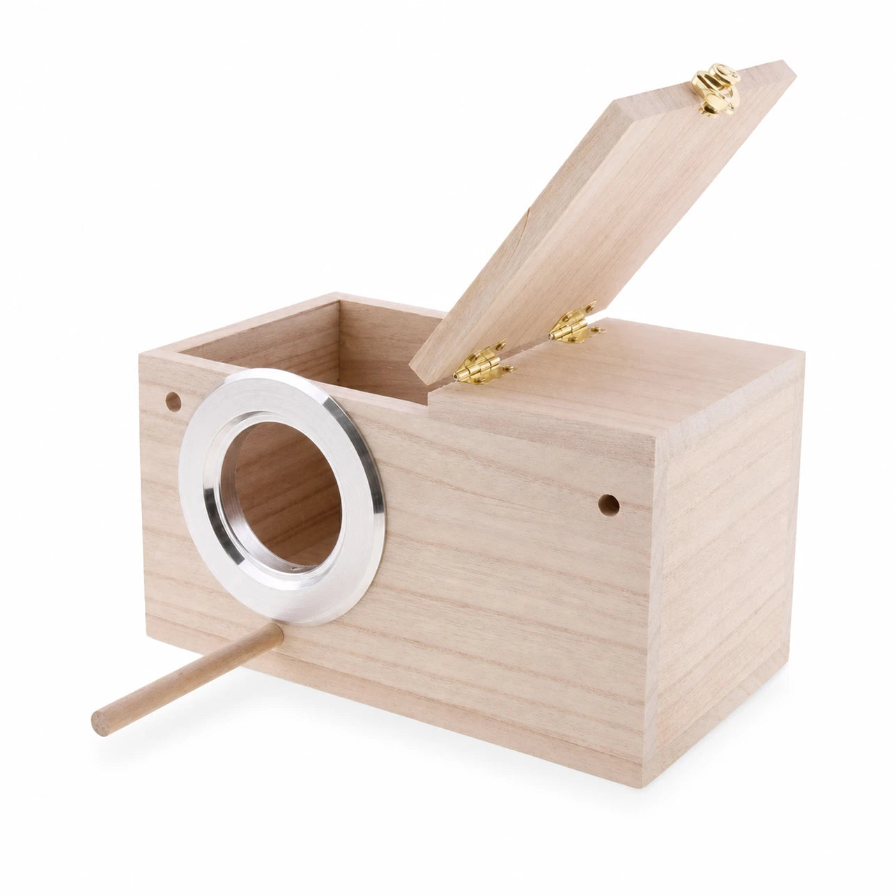 Nistkasten aus Holz beige, Maße 24,7 × 13 × 13 cm — Foto 2