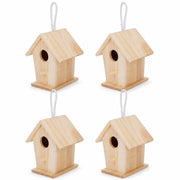 Set aus 4 Nistkästen hängend aus hellem Holz — Foto 2