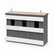 Set aus 3 Nistkästen aus Holz grau, Maße 44 × 15,5 × 21,5 cm — Foto 2