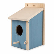 Nistkasten aus Holz blau, Maße 19,9 × 18,5 × 26 cm — Foto 2