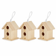 Set aus 3 Nistkästen aus Holz beige — Foto 2