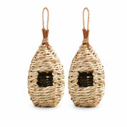 Set aus 2 Nistkästen hängend beige, Maße 11,5 × 22 cm — Foto 2