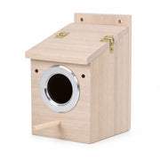 Nistkasten quadratisch aus Holz mit Dach abnehmbar, Maße 12 × 12 × 19,5 cm — Foto 2