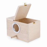 Nistkasten aus Holz beige, Maße 12 × 12 × 19,5 cm — Foto 2