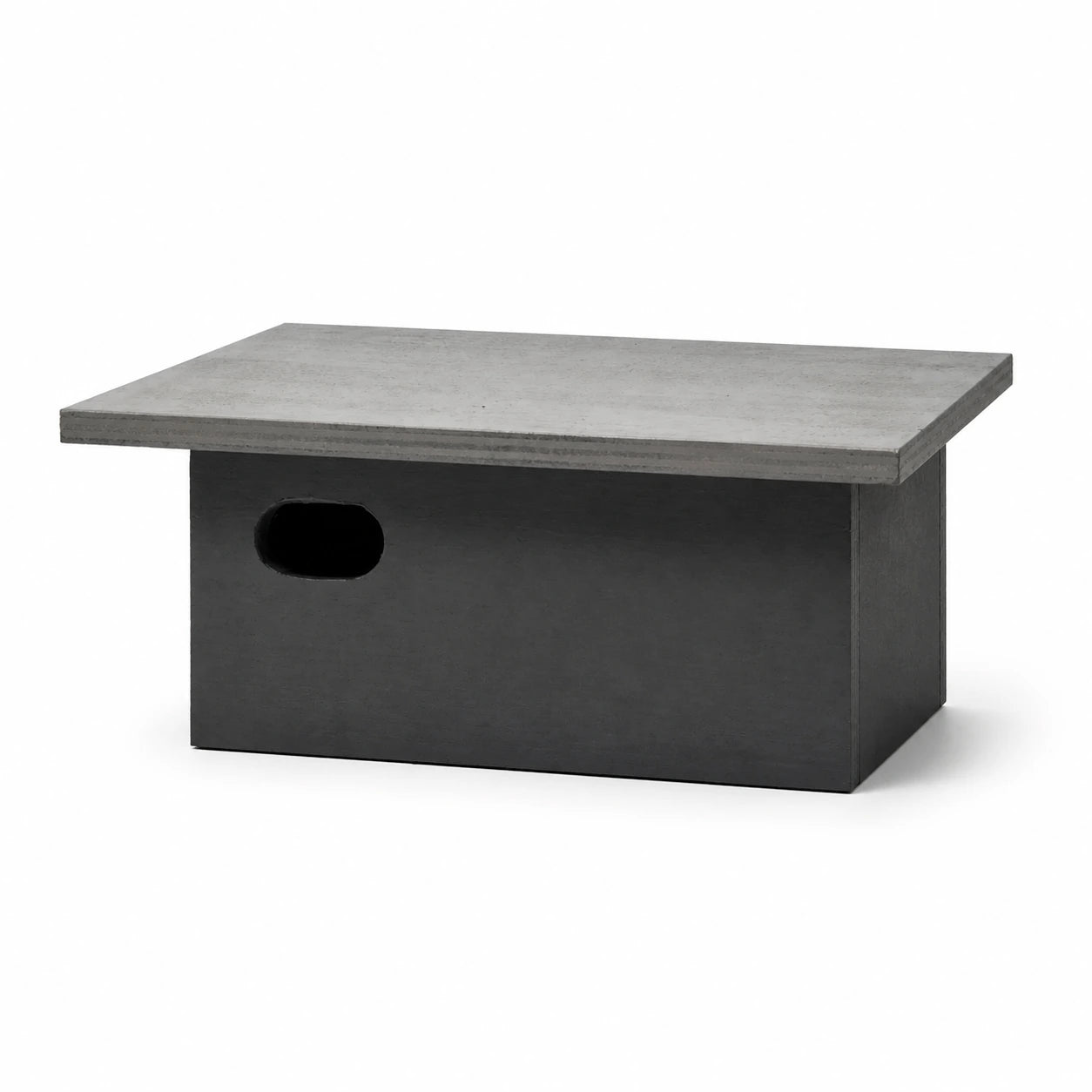 Horizontaler Nistkasten mit schwarzem Dach und Eingang oval — Foto 2