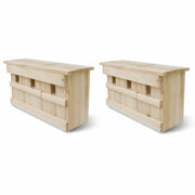 Set aus 2 Nistkästen aus Holz braun, Maße 44 × 15,5 × 21,5 cm — Foto 2