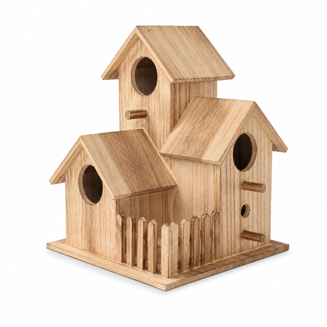 Set aus 3 Nistkästen aus Holz braun — Foto 2