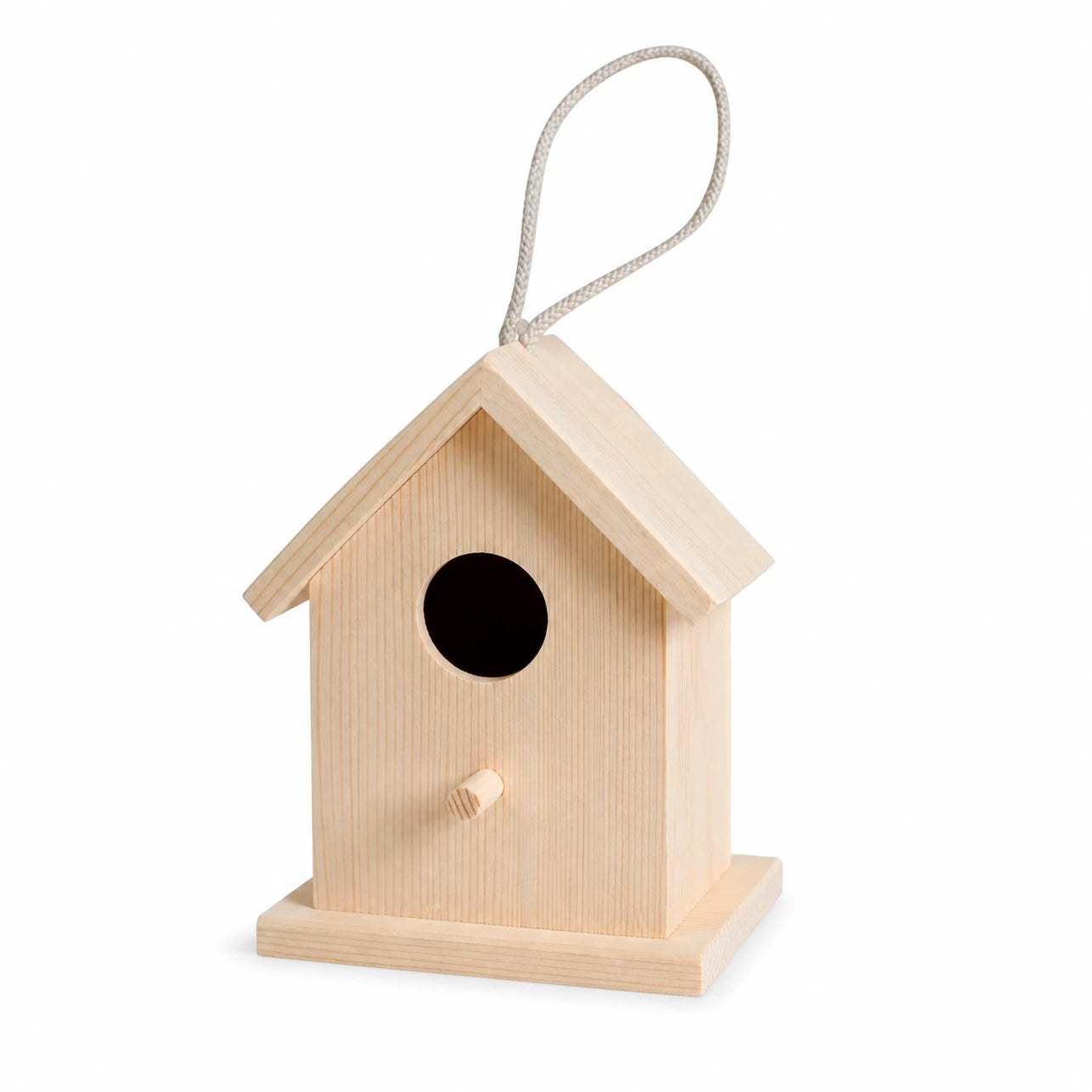 Nistkasten aus Holz beige, Maße 13 × 10 × 8,3 cm — Foto 2