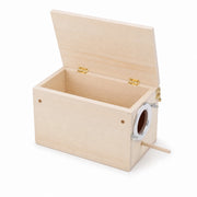 Nistkasten aus Holz mit Dach abnehmbar, Maße 12 × 12 × 19,5 cm — Foto 3