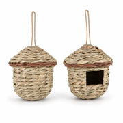 Set aus 2 Nistkästen hängend aus Rattan beige — Foto 3