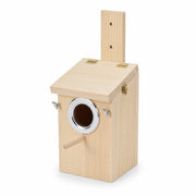 Nistkasten quadratisch aus Holz mit Einfassung aus Metall, Maße 12 × 12 × 19,5 cm — Foto 3