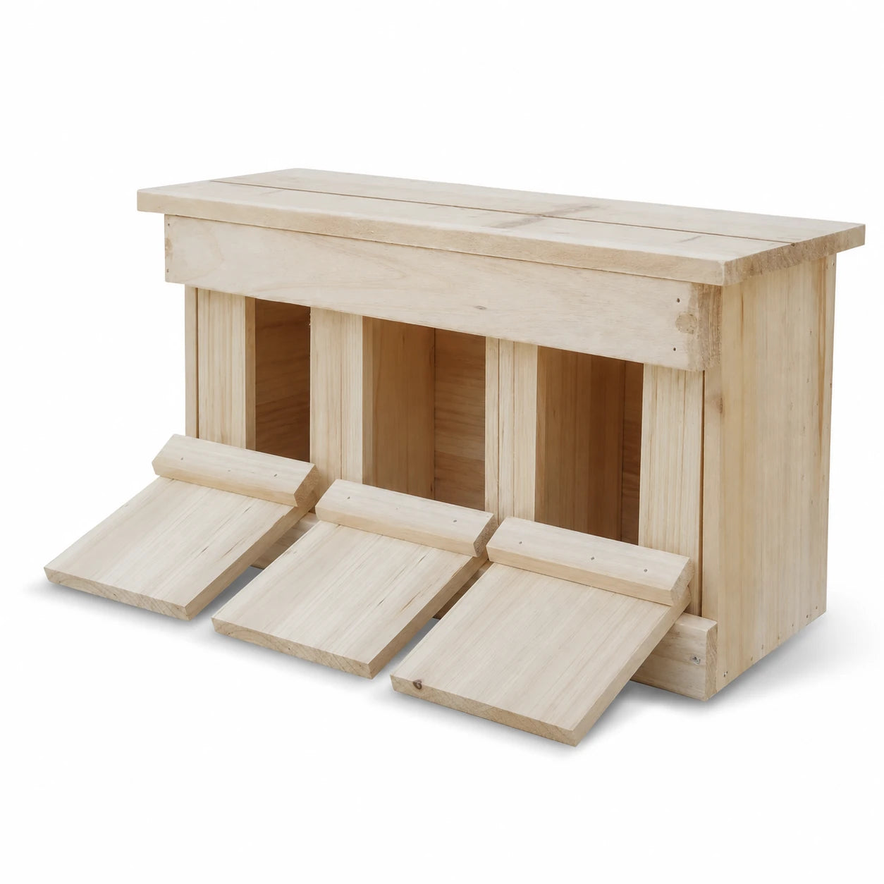 Nistkasten mit 3 Kammern aus Holz weiß — Foto 3