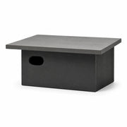 Horizontaler Nistkasten mit schwarzem Dach und Eingang oval — Foto 3