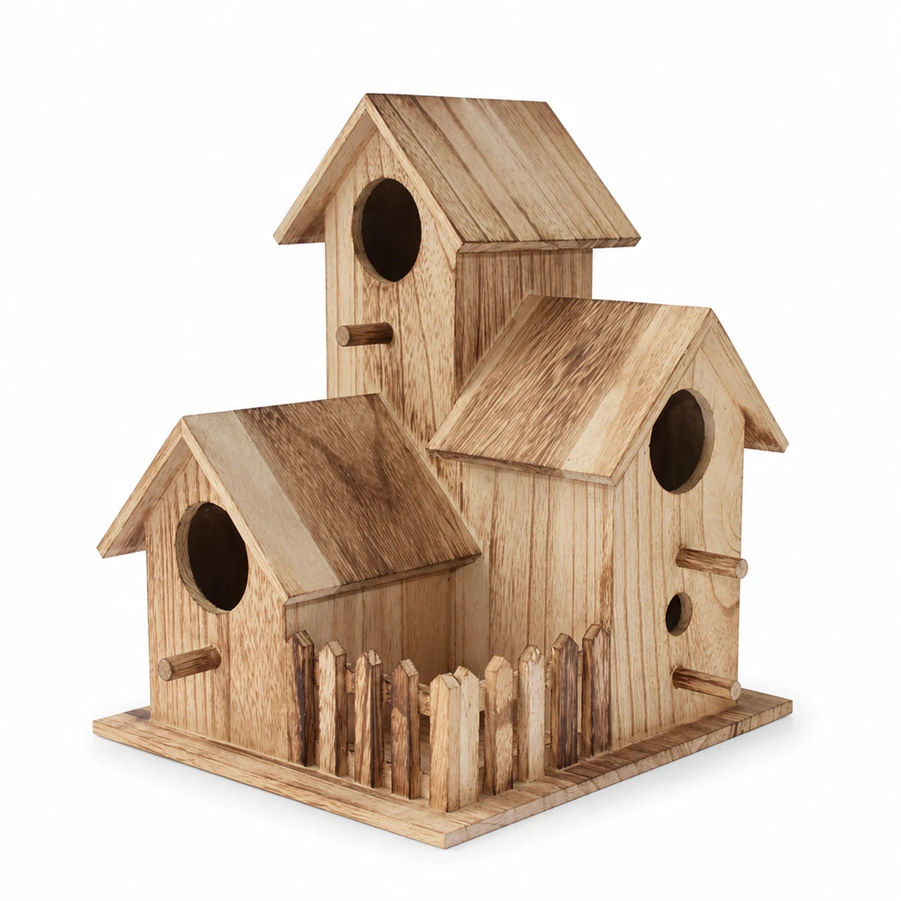 Set aus 3 Nistkästen aus Holz braun — Foto 3