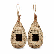 Set aus 2 Nistkästen hängend beige, Maße 11,5 × 22 cm — Foto 3