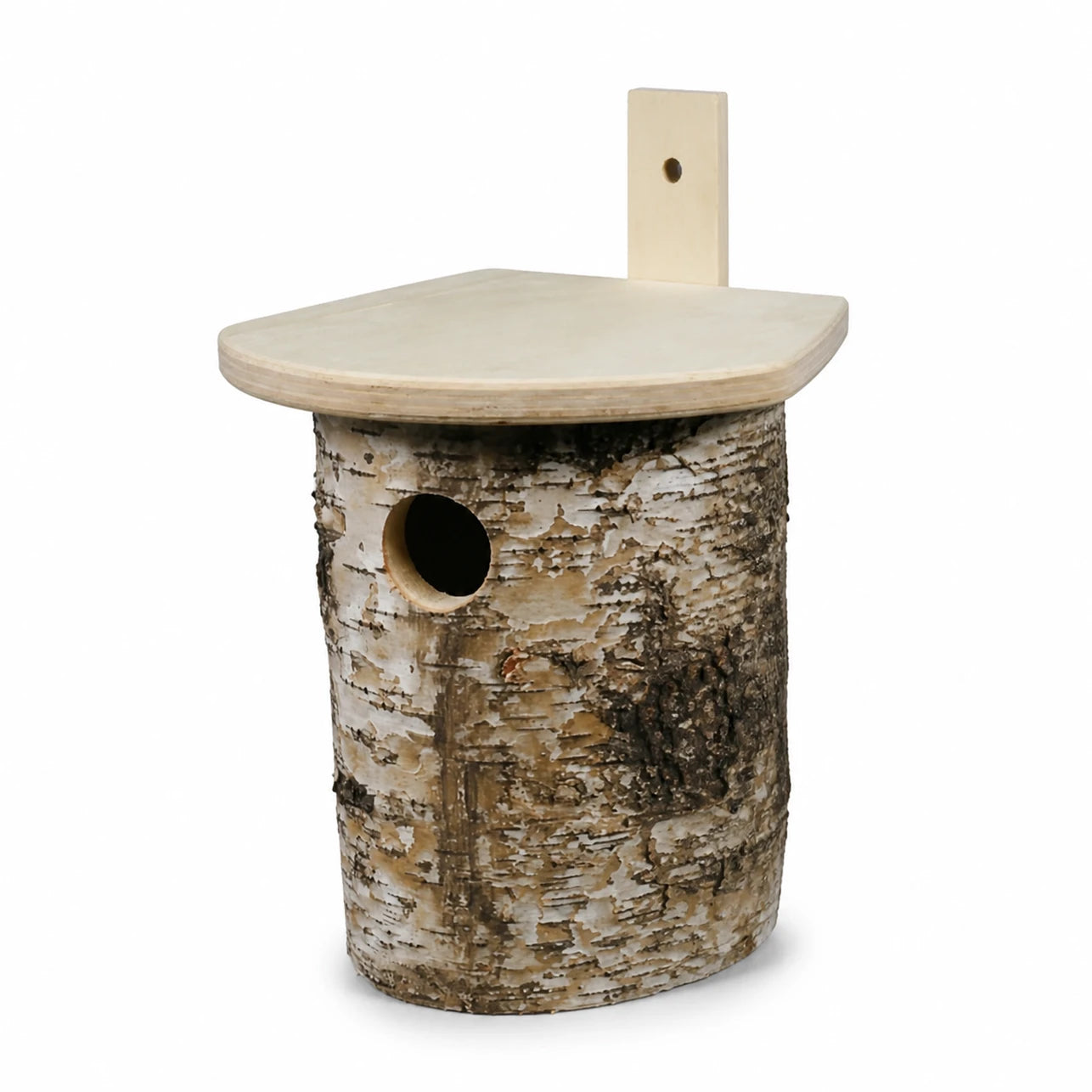 Nistkasten aus Birke braun, Maße 16 × 17 × 25 cm — Foto 3