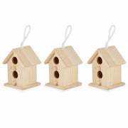 Set aus 3 Nistkästen aus Holz beige — Foto 3