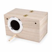 Nistkasten quadratisch aus Holz mit Dach abnehmbar, Maße 12 × 12 × 19,5 cm — Foto 3