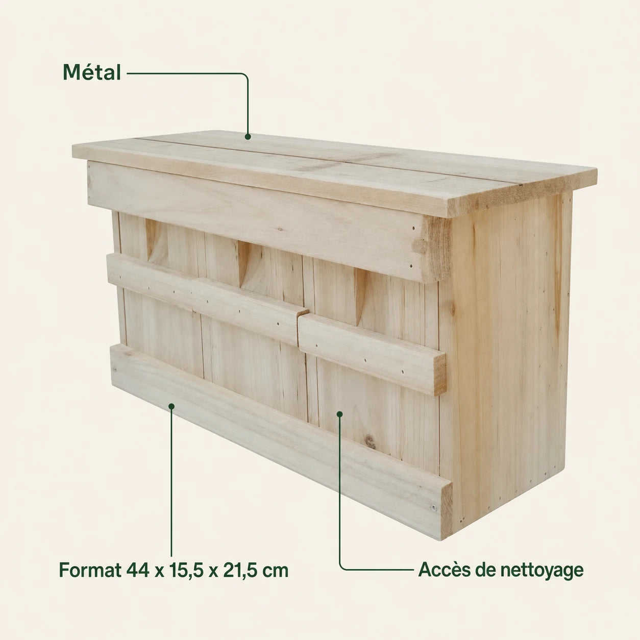 Nistkasten mit 3 Kammern aus Holz weiß — Foto 4