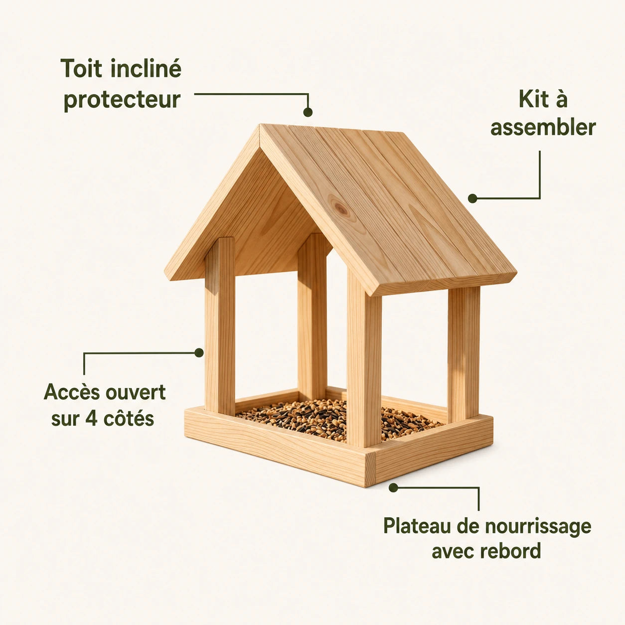 Nistkasten Pavillon Holz — Foto 3