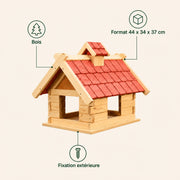 Vogelfutterhaus Chalet XXL aus Holz — Foto 4