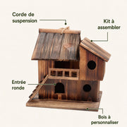 Nistkasten Mehrfamilienhaus Holz — Foto 3