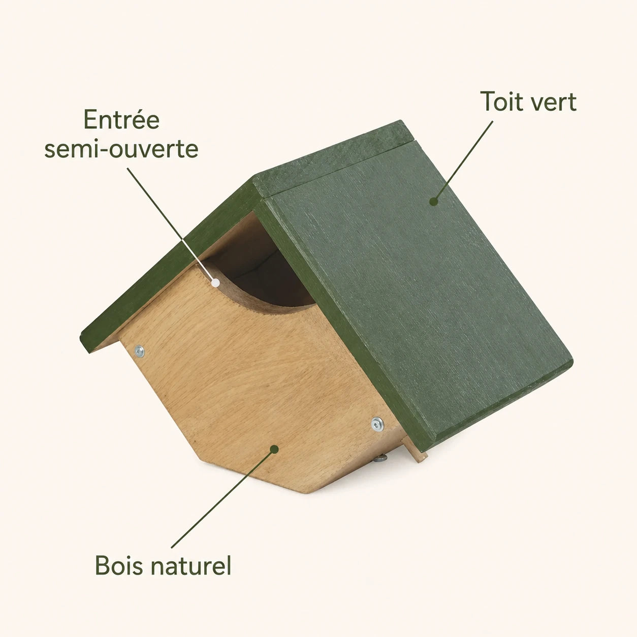 Halboffener Nistkasten aus Holz FSC — Foto 4