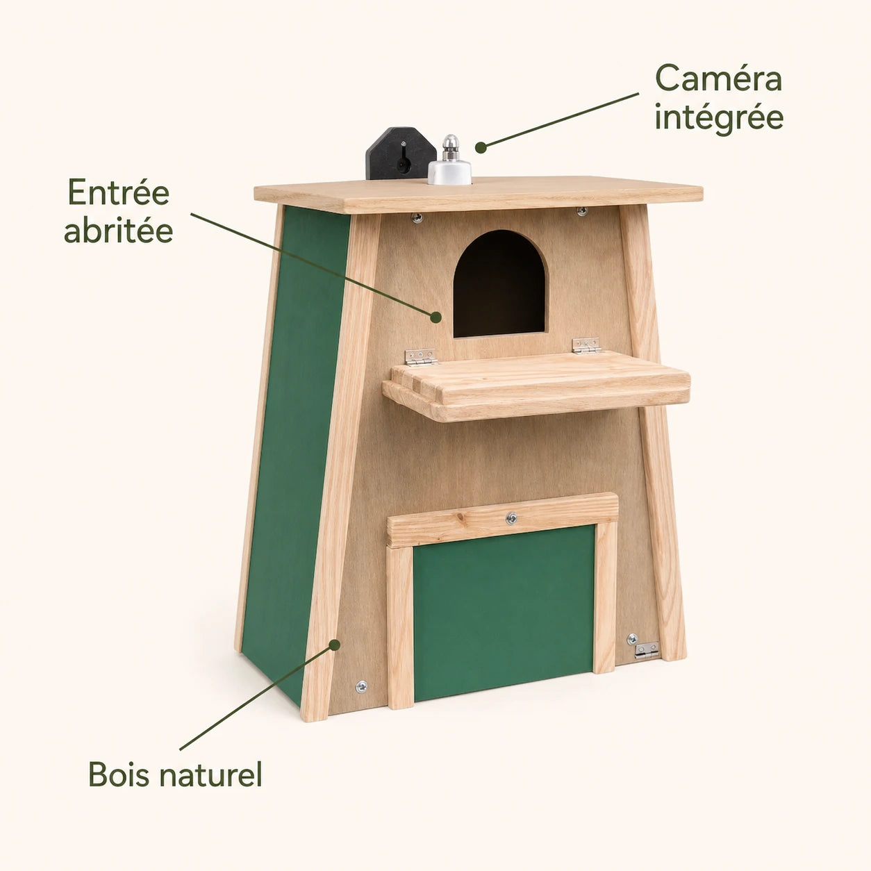 Vernetzter Nistkasten mit Balkon und Platten grün — Foto 4
