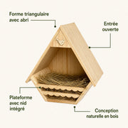 Nistkasten Dreieck Holz — Foto 3