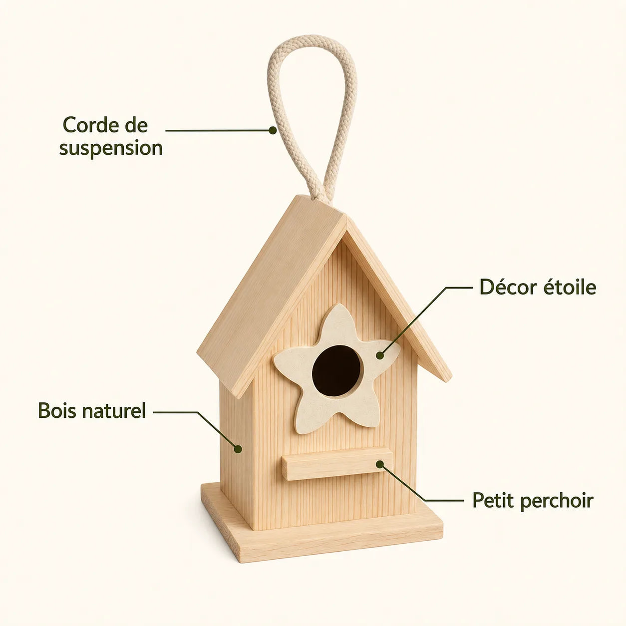 Nistkasten Stern Holz — Foto 3