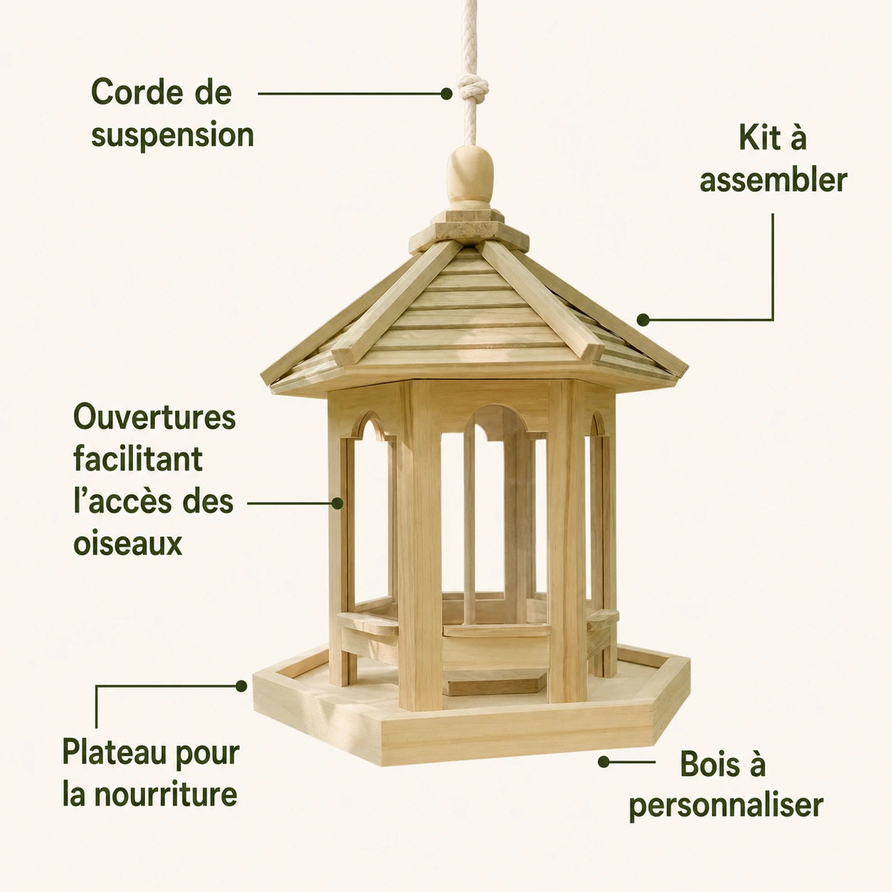Nistkasten Pavillon Holz — Foto 3