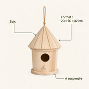 Wandnistkasten aus Holz beige, Maße 20 × 20 × 32 cm — Foto 4