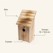Nistkasten aus Holz braun, Maße 12 × 14,5 cm — Foto 4