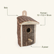 Nistkasten style rustikal aus Holz braun, Maße 12 × 11,5 × 18 cm — Foto 4