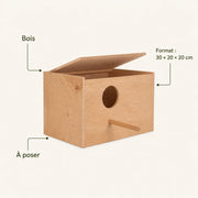 Nistkasten aus Holz braun, Maße 30 × 20 × 20 cm — Foto 4